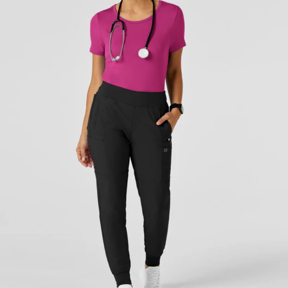 Silky knit short sleeve tee pink